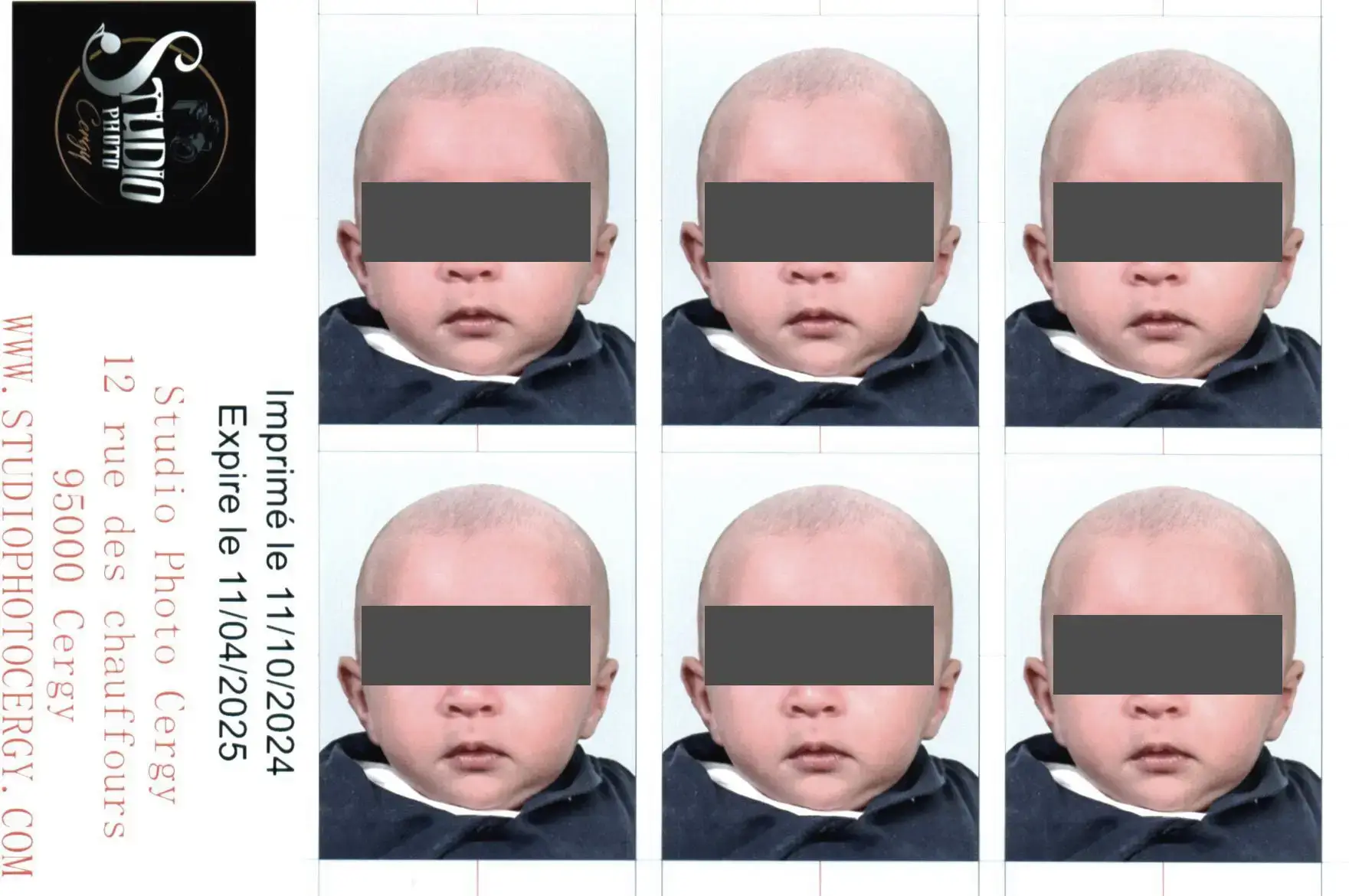 photos identité pour bébés et nourrissons
