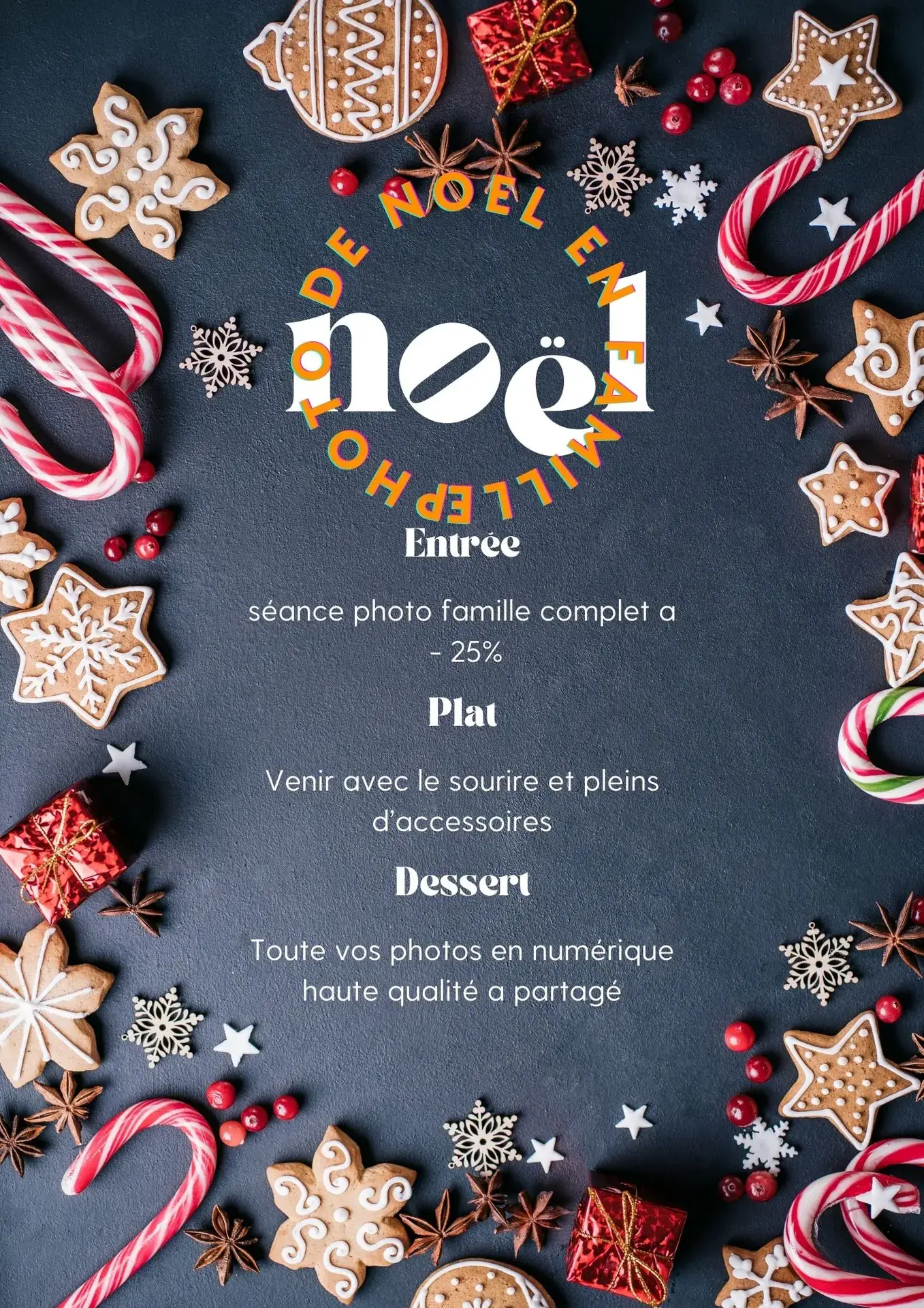 menu de noel shooting photo cergy pontoise promo - 25%