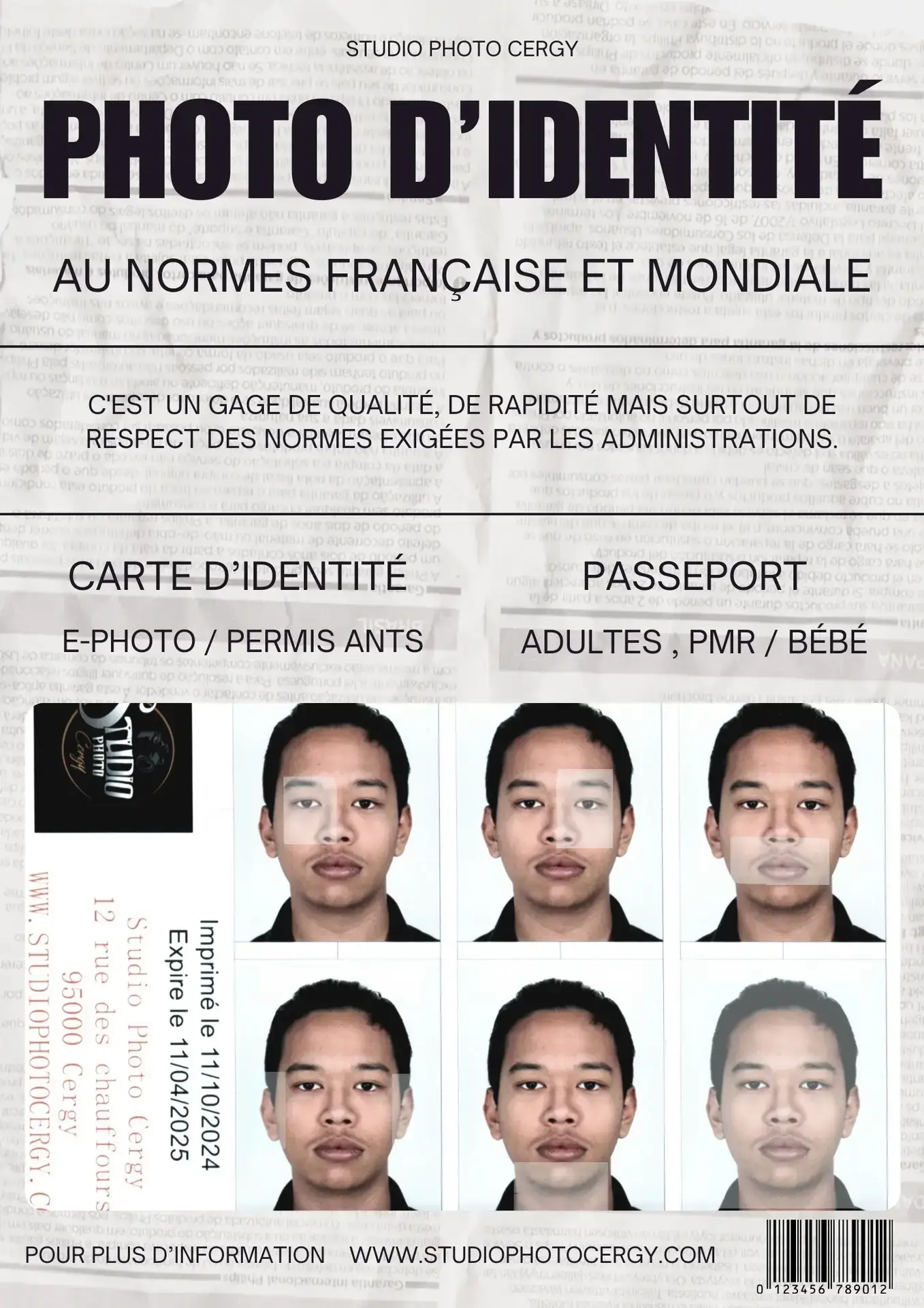 photos d'didentité cergy val d oise passeport visa e-photo bébé pmr adulte enfants