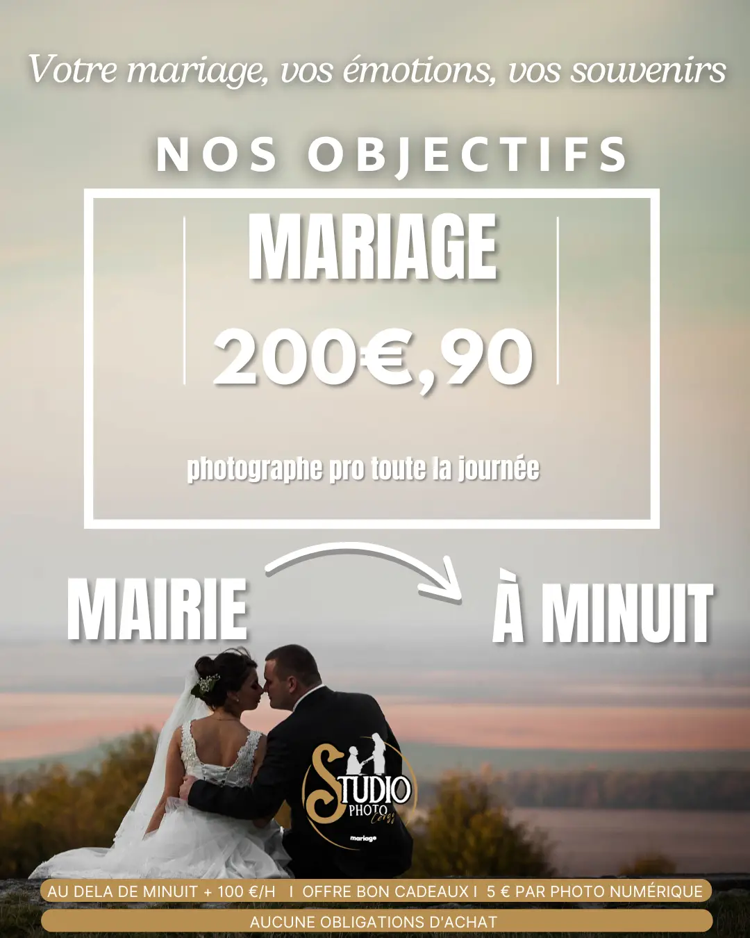 photographe de mariage pro a partir de 200€