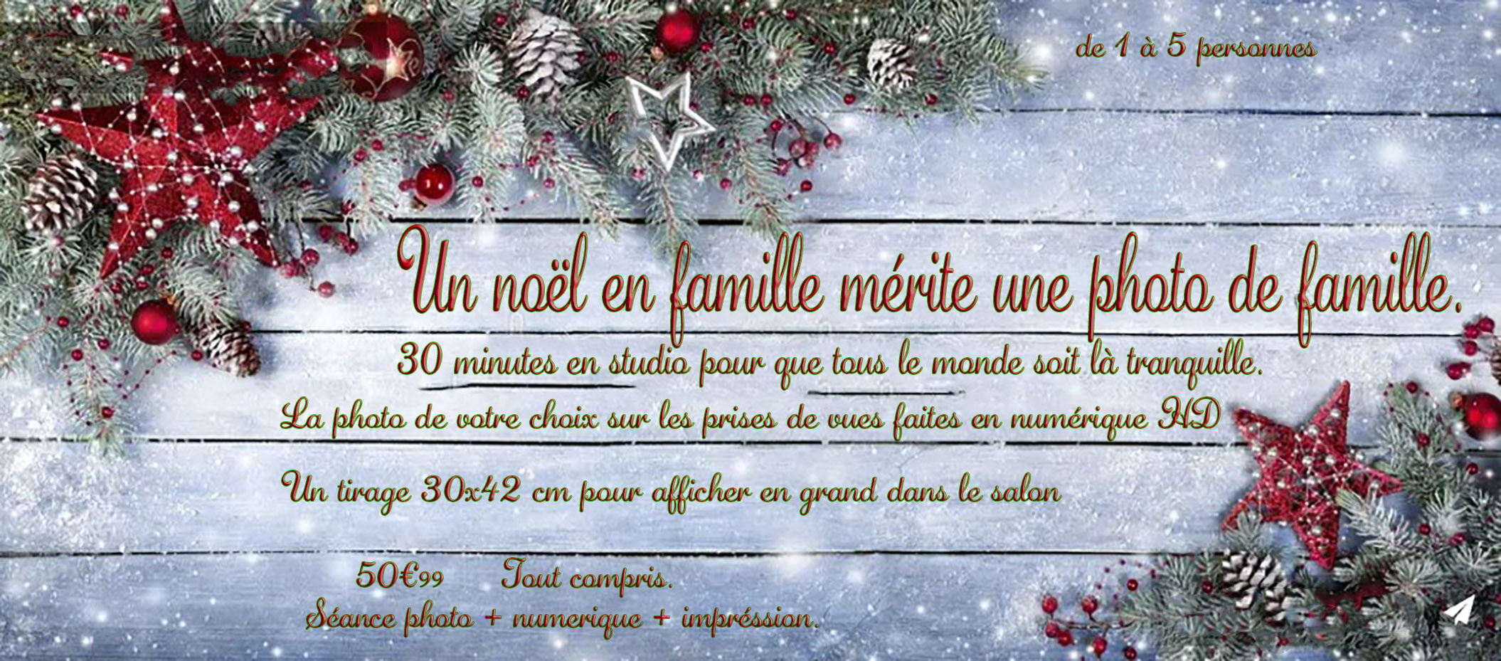 photo de Noël en famille  en studio photo