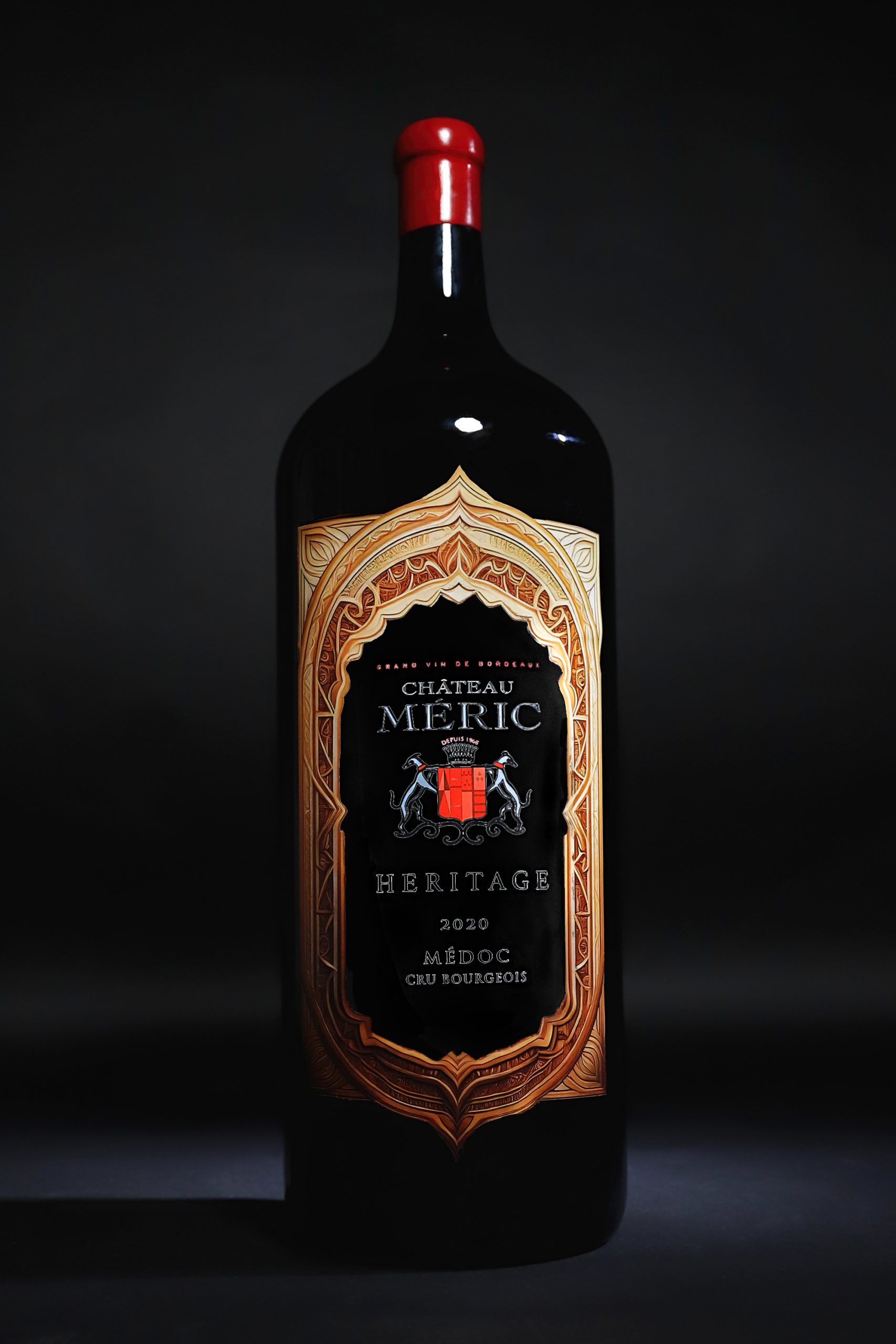 Packshot bouteilles de vin Château-Méric Haut Médoc by Studio Photo Cergy
