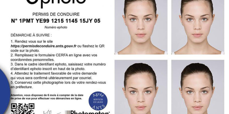 e-photo Photo numérique du permis de conduire et du titre de séjour pour les enfants adultes